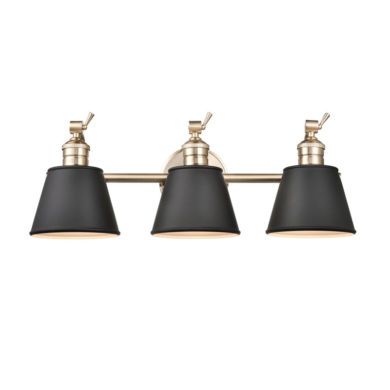 Millennium 4463-MG Layne Three Light Vanity, Modern Gold