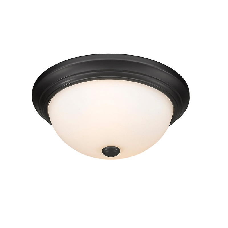 Millennium 4903-MB Two Light Flushmount, Matte Black