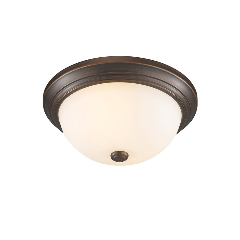 Millennium 4903-RBZ Two Light Flushmount, Rubbed Bronze