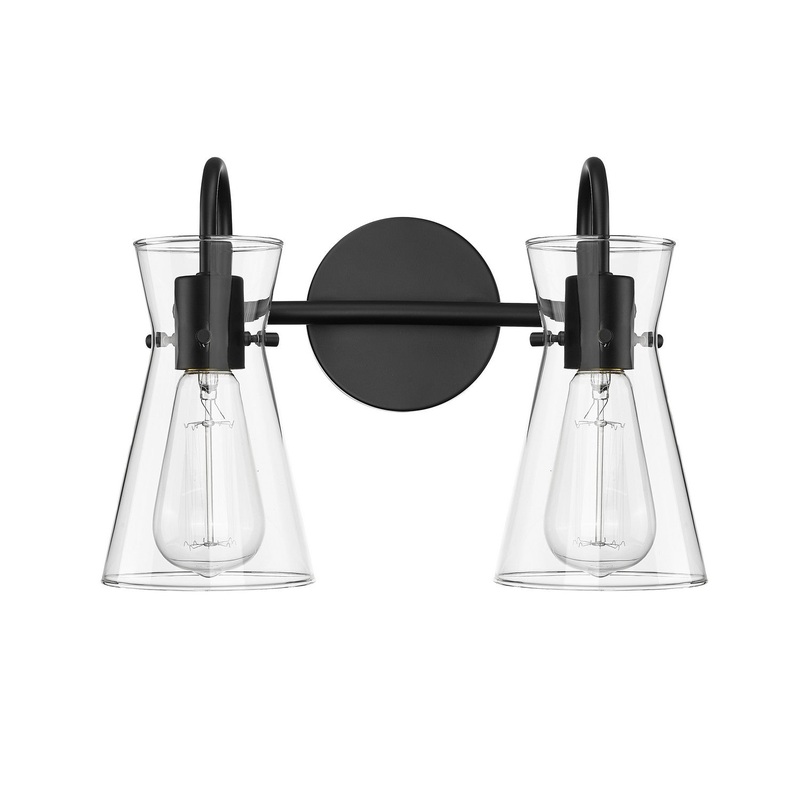 Millennium 21002-MB Camellia Two Light Vanity, Matte Black