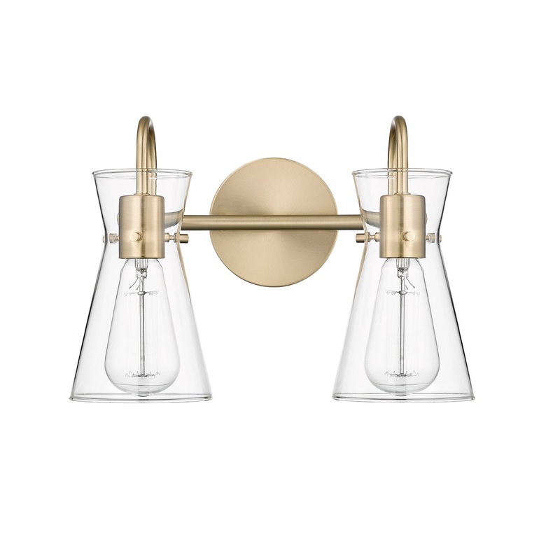 Millennium 21002-MG Camellia Two Light Vanity, Modern Gold