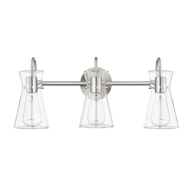 Millennium 21003-BN Camellia Three Light Vanity, Brushed Nickel
