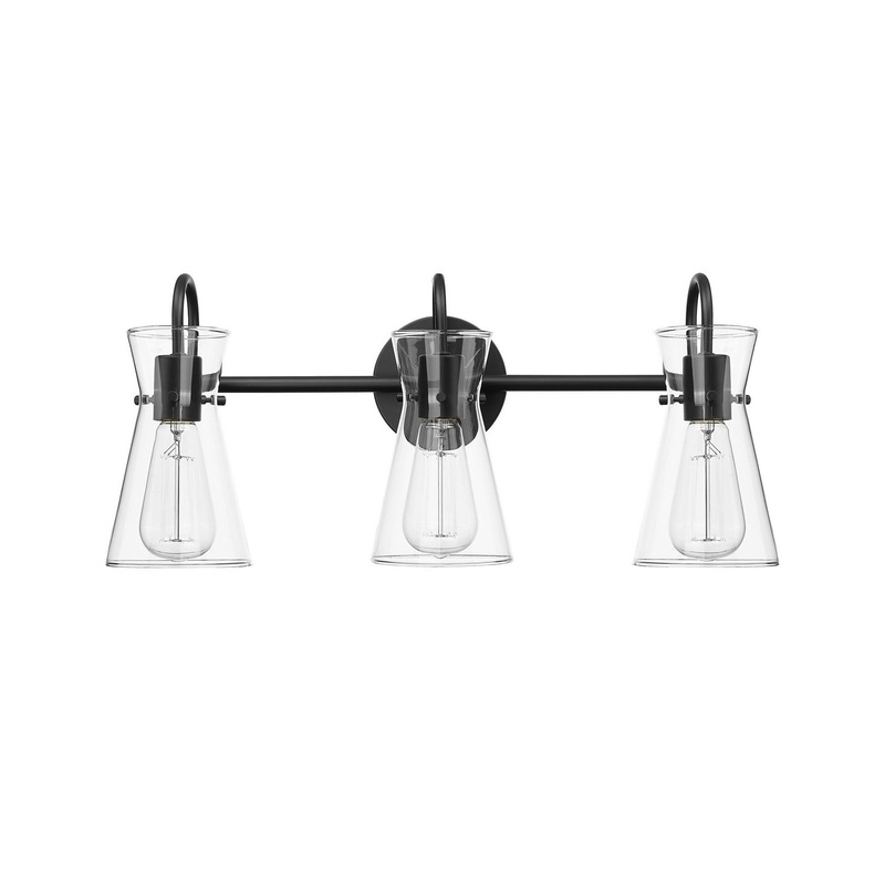 Millennium 21003-MB Camellia Three Light Vanity, Matte Black