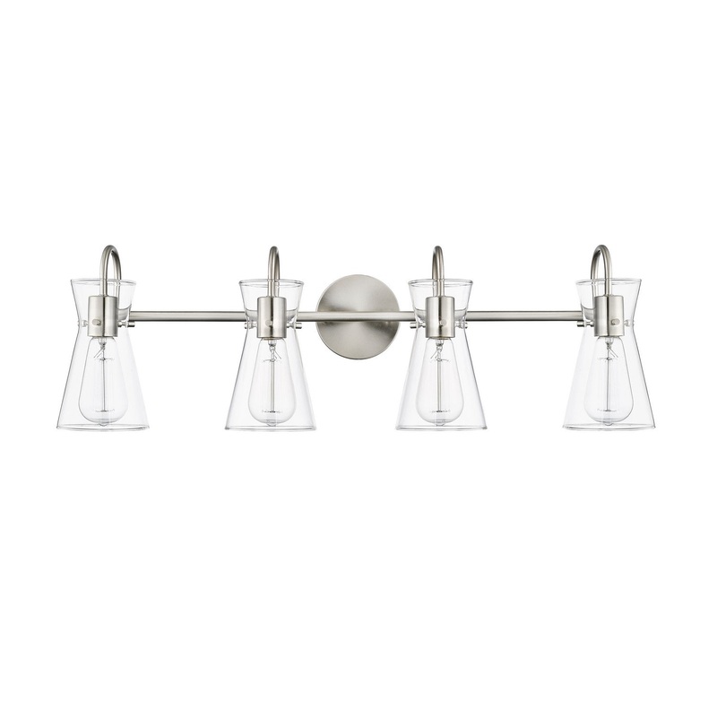 Millennium 21004-BN Camellia Four Light Vanity, Brushed Nickel