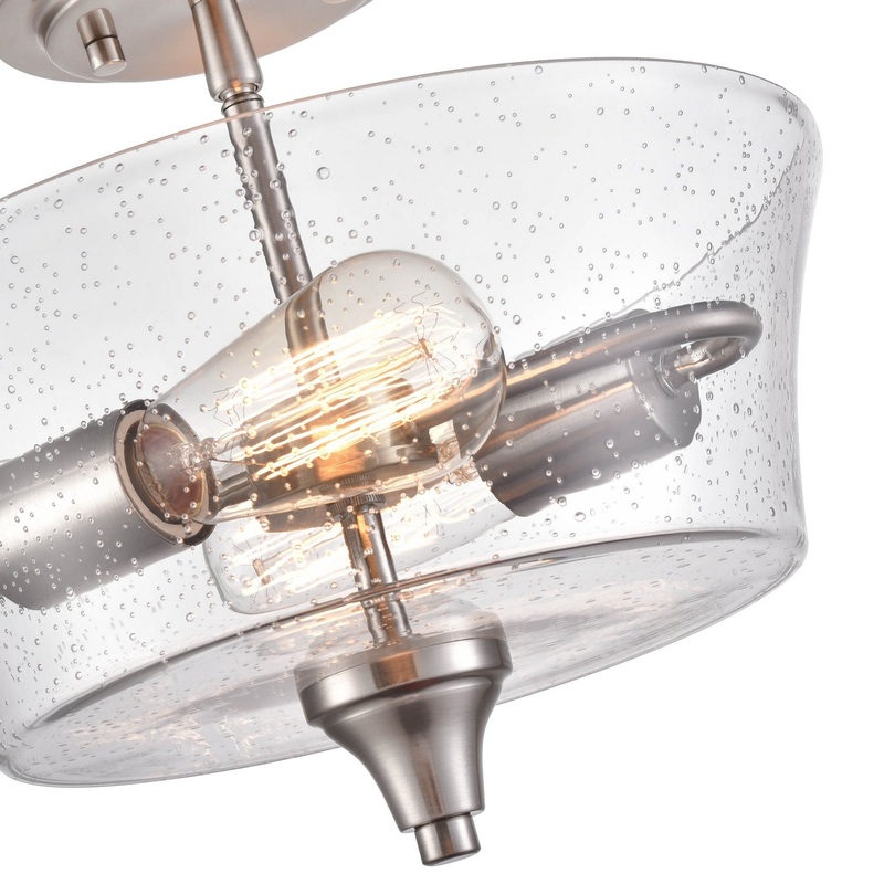 Millennium 2110-BN Caily Two Light Semi-Flush Mount, Brushed Nickel
