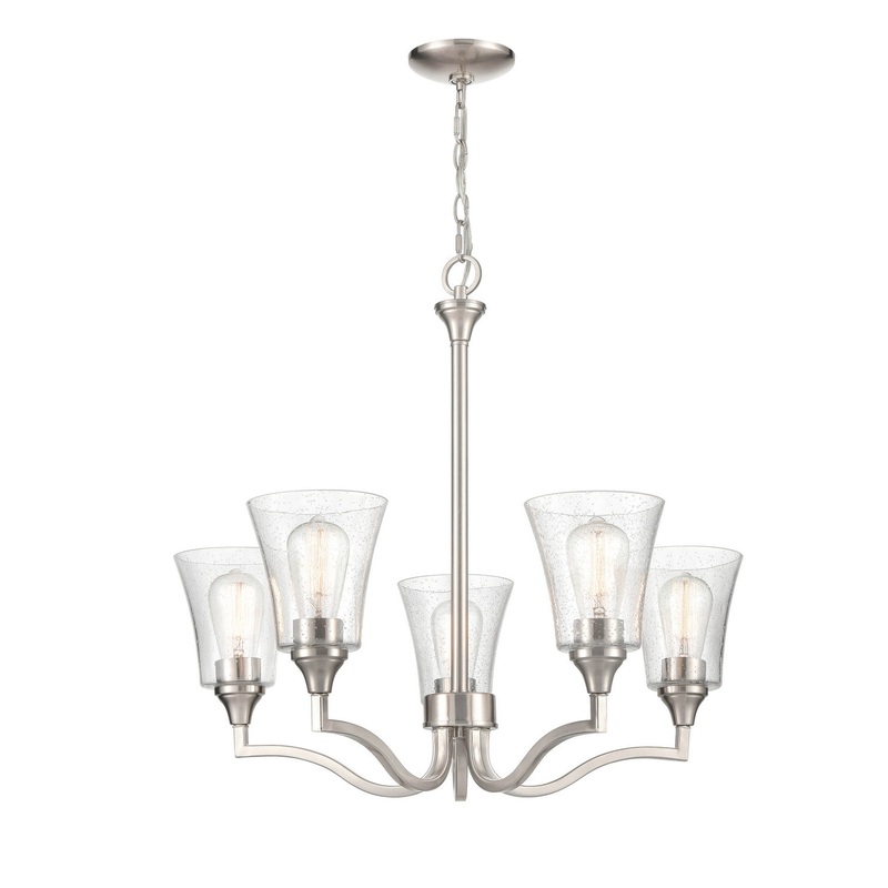 Millennium 2115-BN Caily Five Light Chandelier, Brushed Nickel