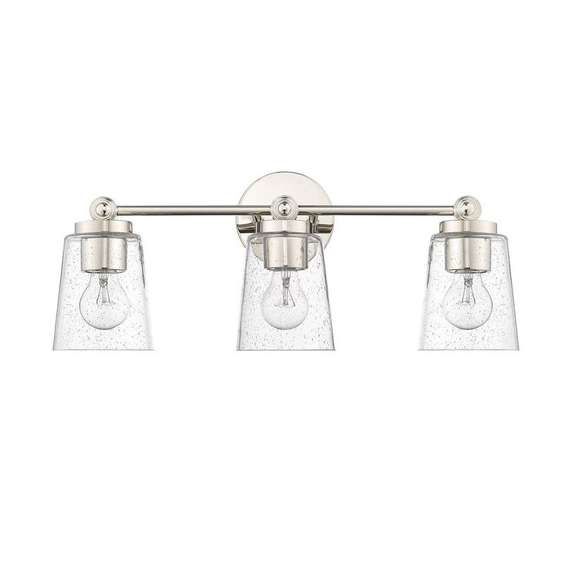Millennium 22003-PN Lauryn Three Light Vanity, Polished Nickel