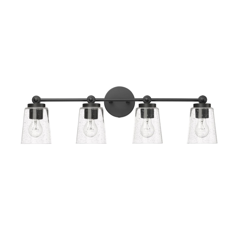 Millennium 22004-MB Lauryn Four Light Vanity, Matte Black