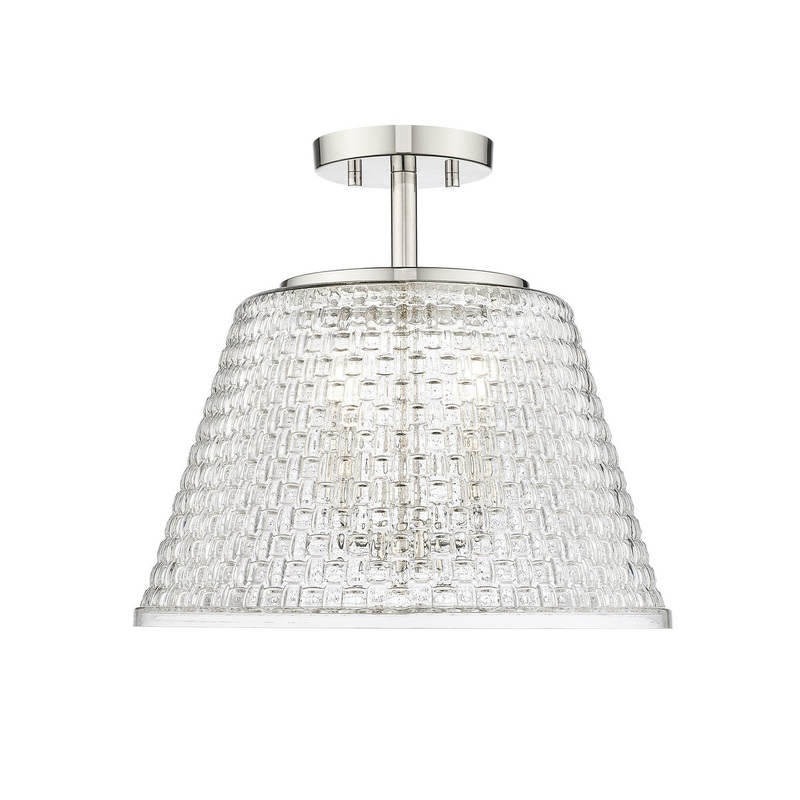 Millennium 22100-PN Saben Three Light Semi-Flush Mount, Polished Nickel