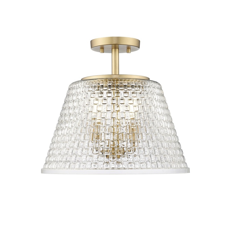 Millennium 22100-VB Saben Three Light Semi-Flush Mount, Vintage Brass
