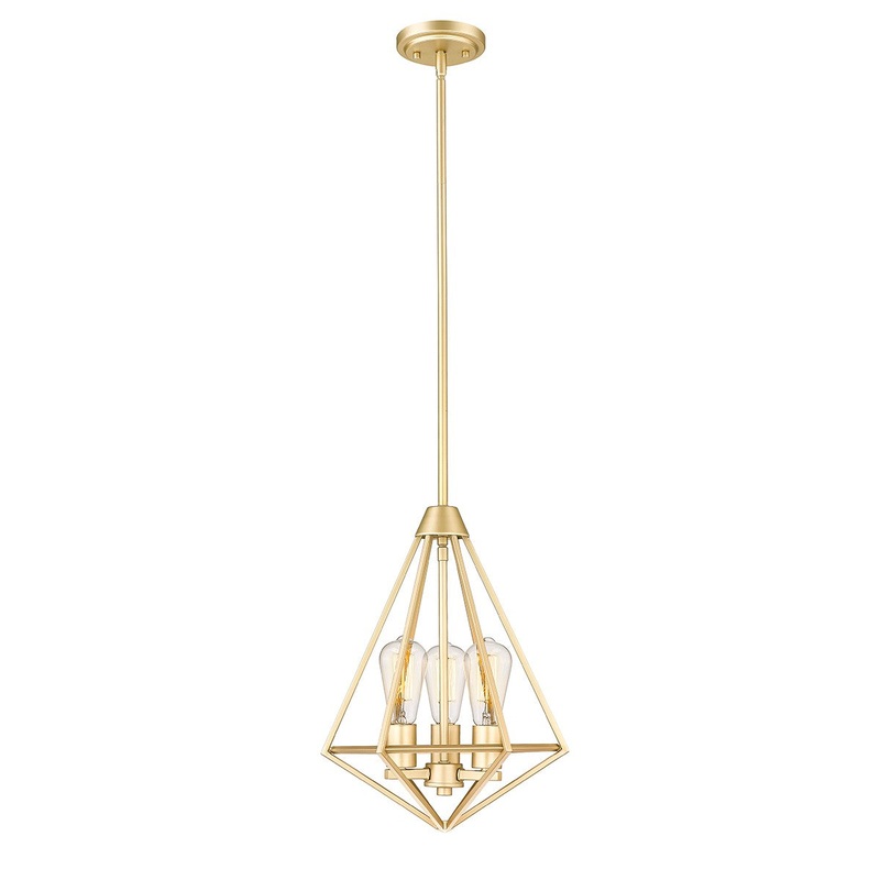 Millennium 2213-PMG Dawes Three Light Pendant, Painted Modern Gold