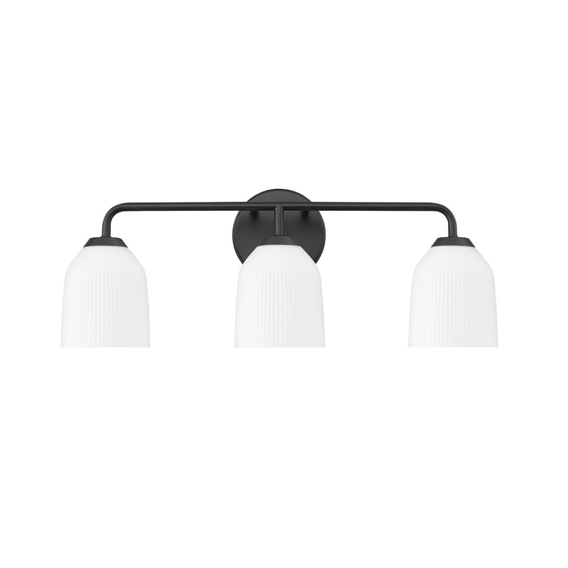 Millennium 22303-MB Norah Three Light Vanity, Matte Black