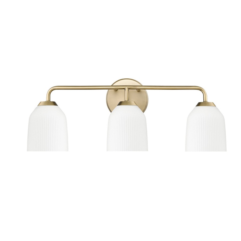 Millennium 22303-VB Norah Three Light Vanity, Vintage Brass