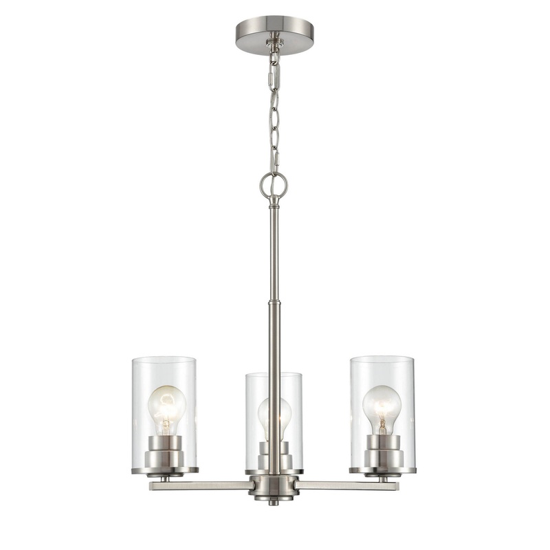 Millennium 2713-BN Verlana Three Light Chandelier, Brushed Nickel