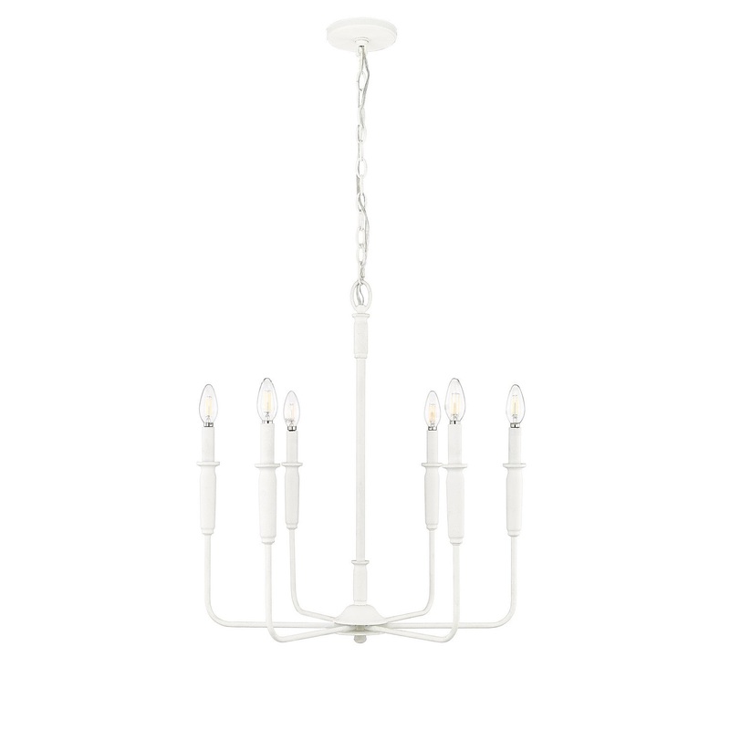 Millennium 29306-TWH Savanne Six Light Chandelier, Textured White