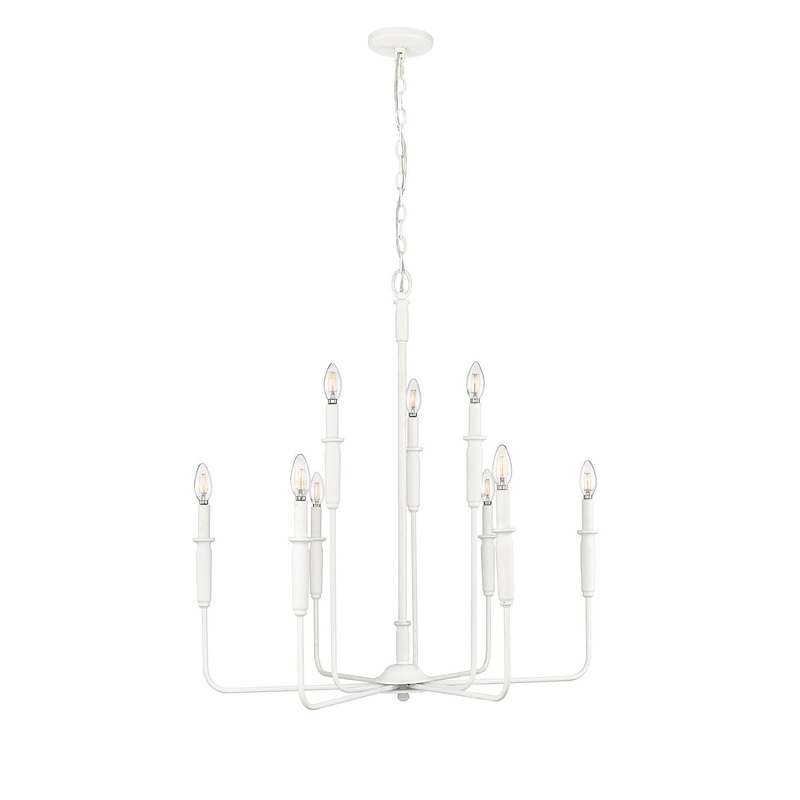 Millennium 29309-TWH Savanne Nine Light Chandelier, Textured White