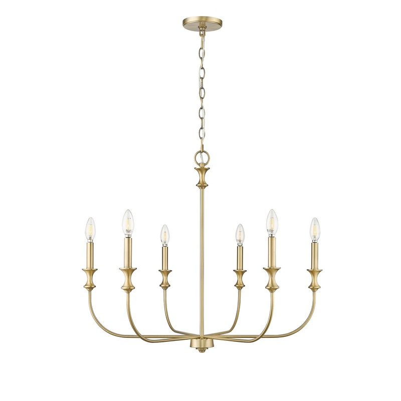 Millennium 29506-VB Savanne Six Light Chandelier, Vintage Brass
