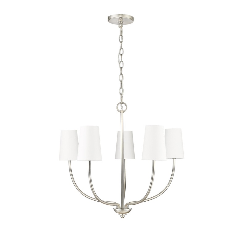 Millennium 29905-BN Kandor Five Light Chandelier, Brushed Nickel
