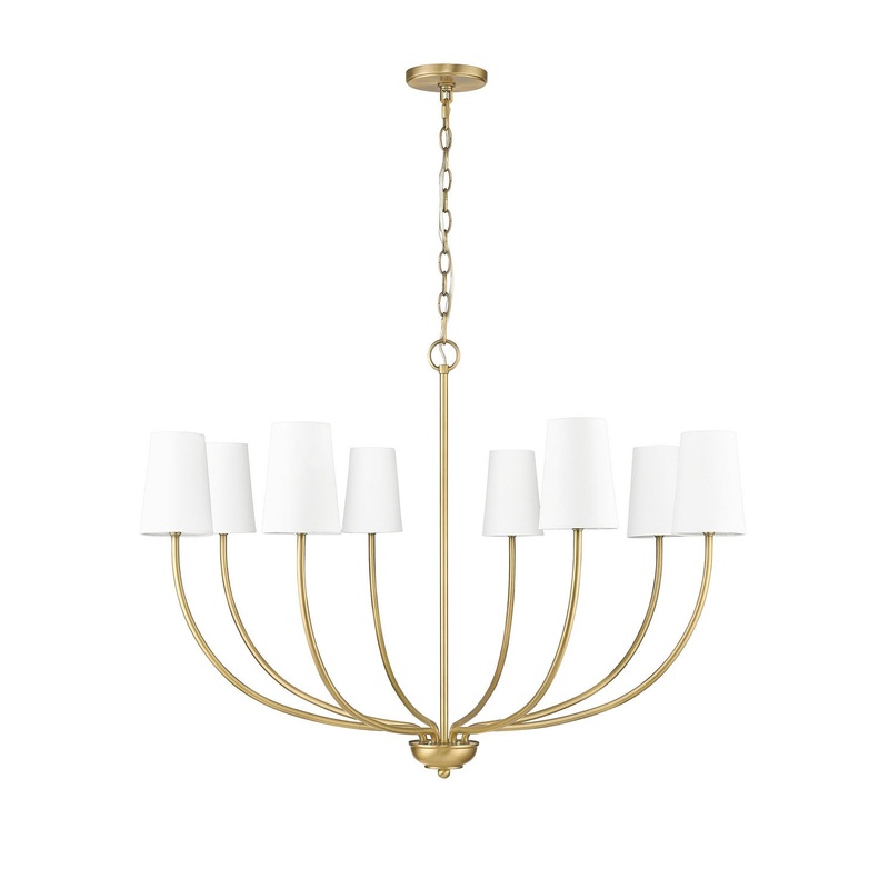 Millennium 29908-VB Kandor Eight Light Chandelier, Vintage Brass