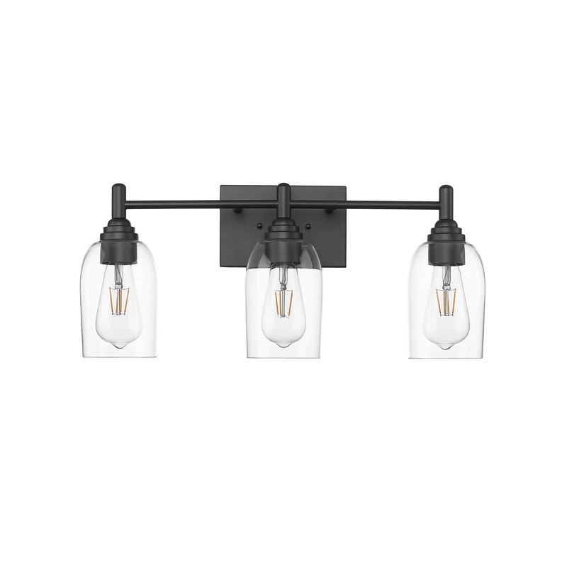 Millennium 4993-MB Arlett Three Light Vanity, Matte Black