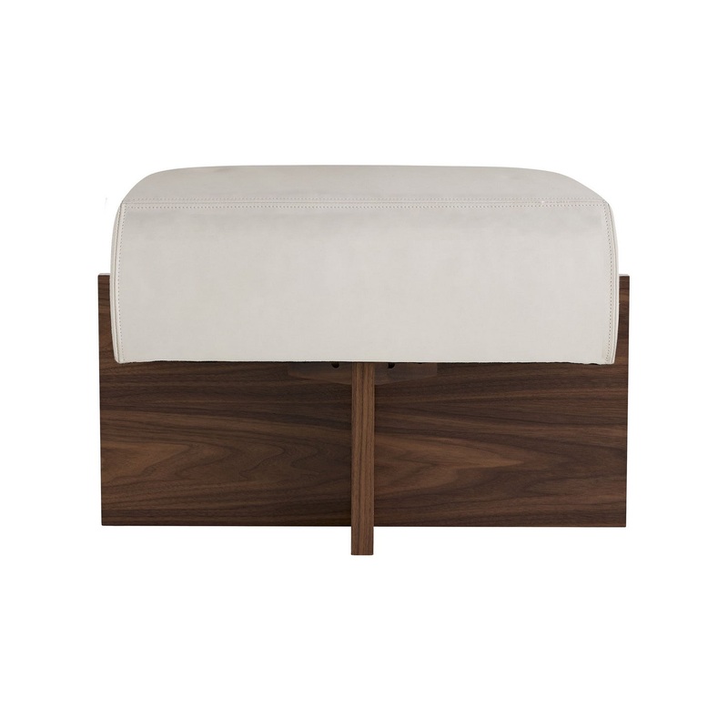 Arteriors DB8004 Tuck Ottoman Ivory