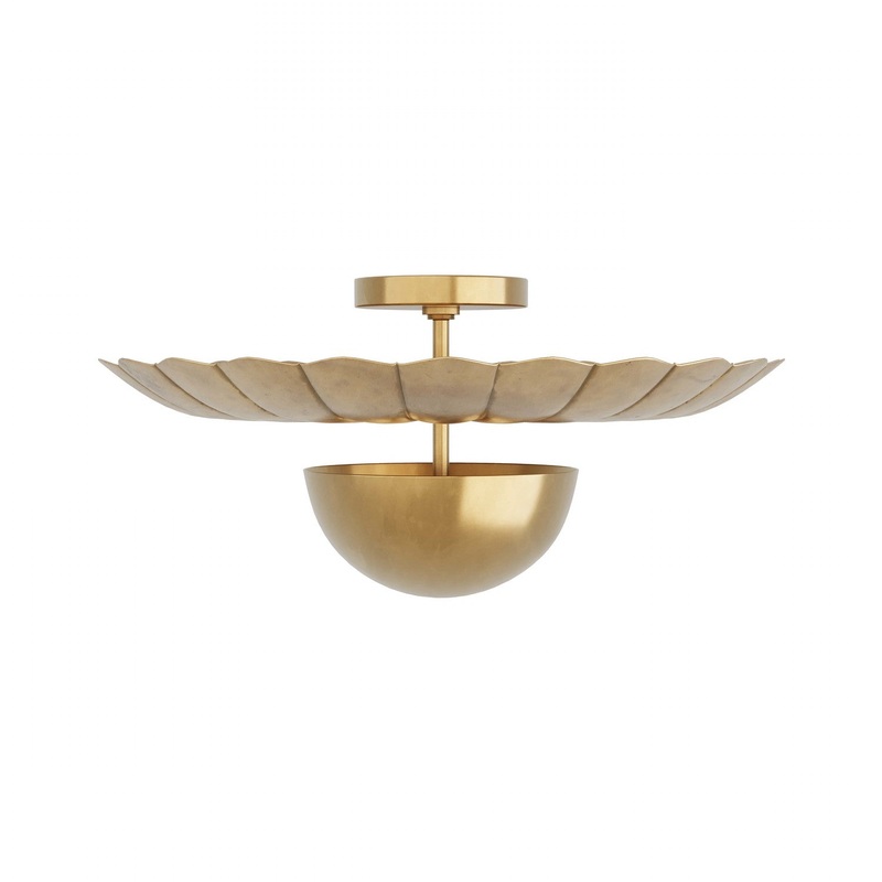 Arteriors DFI01 Teresa Two Light Flush Mount Antique Brass
