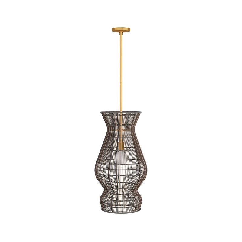 Arteriors DPS05 Turks One Light Pendant Dark Brown Stained