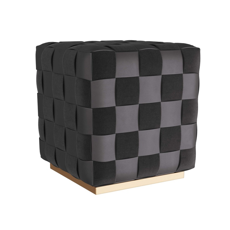 Arteriors FOI04 Winnetka Ottoman Black