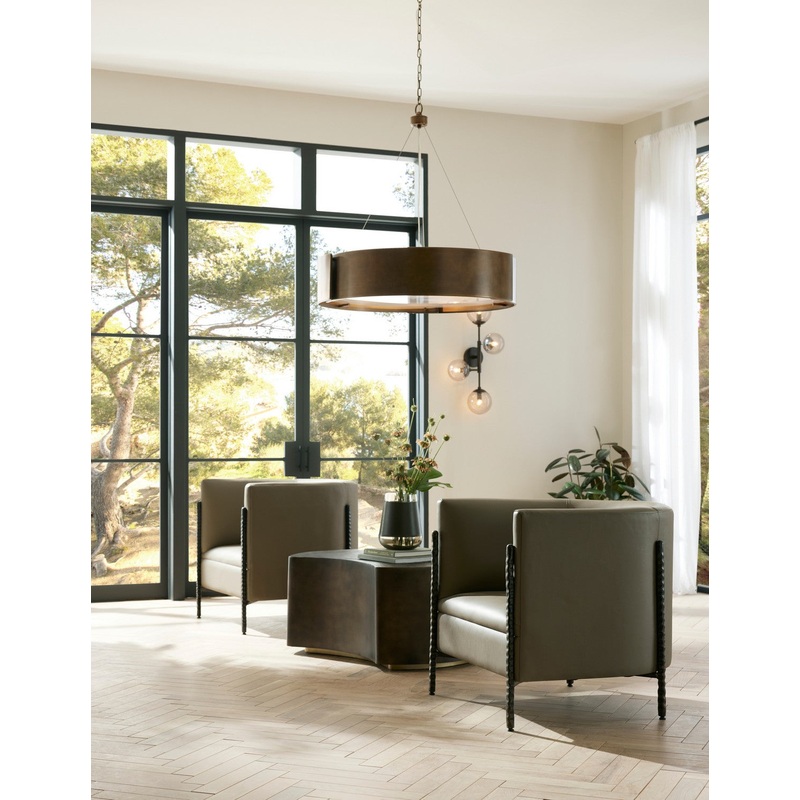 Arteriors FRI12 Escondido Lounge Chair Dove/Bronze