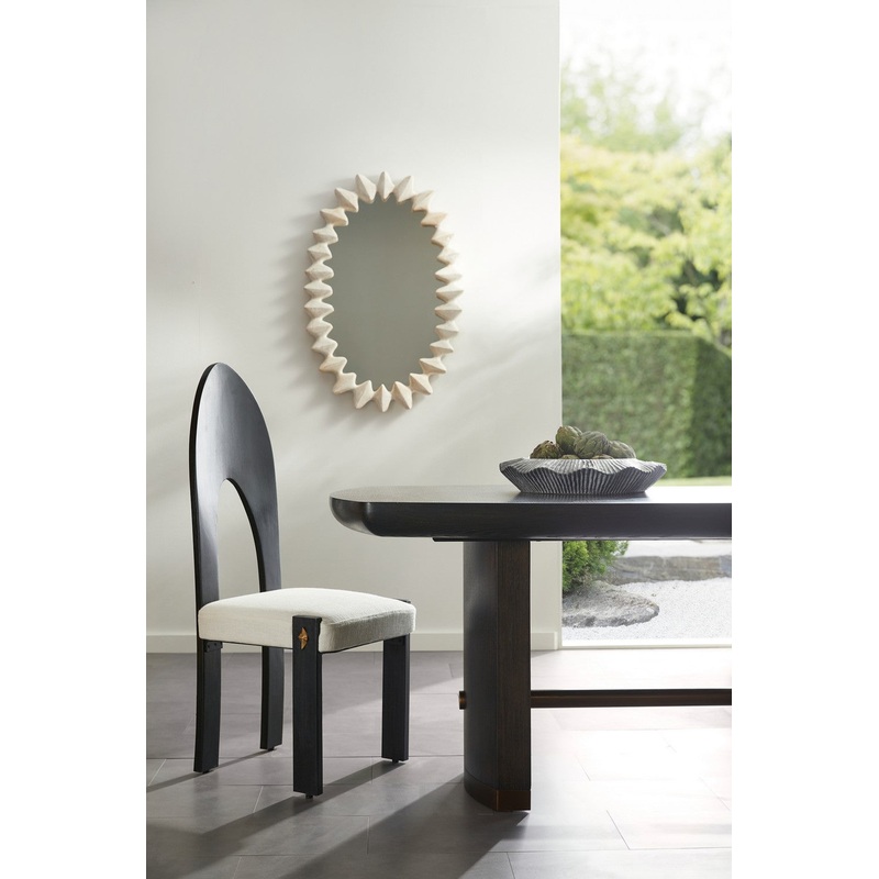 Arteriors FRI17 Durango Dining Chair Chantilly Texture/Ebony