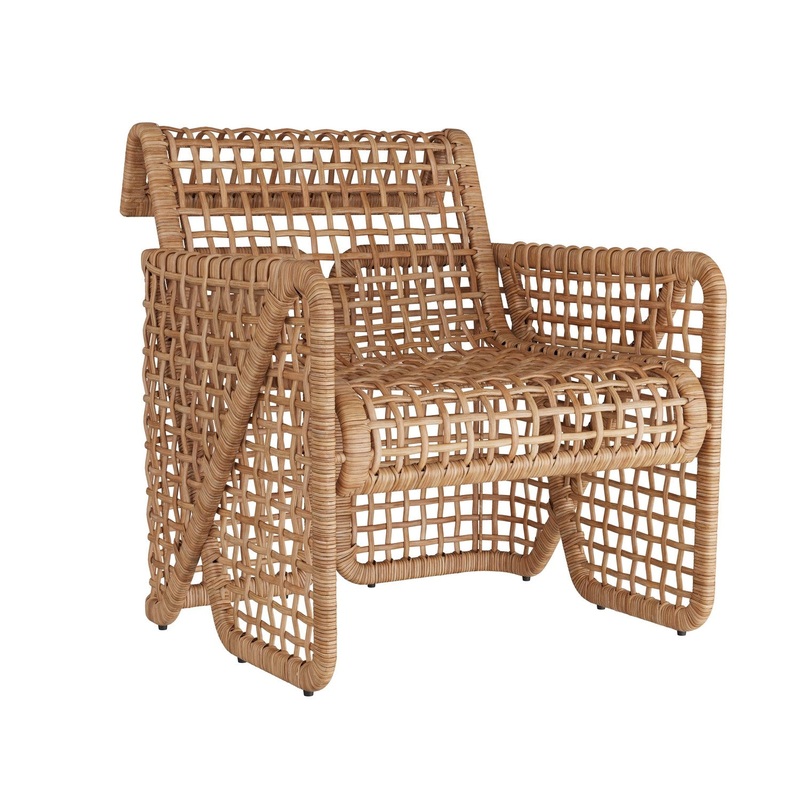Arteriors FRS03 Winnie Lounge Chair Gray Wash