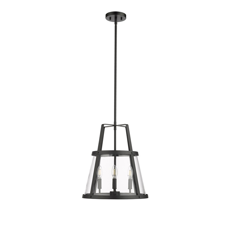 Millennium 13604-MB Edelweiss Four Light Pendant, Matte Black
