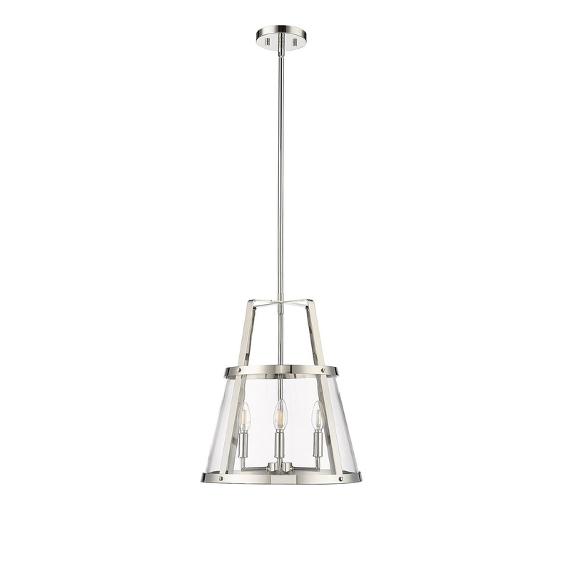 Millennium 13604-PN Edelweiss Four Light Pendant, Polished Nickel