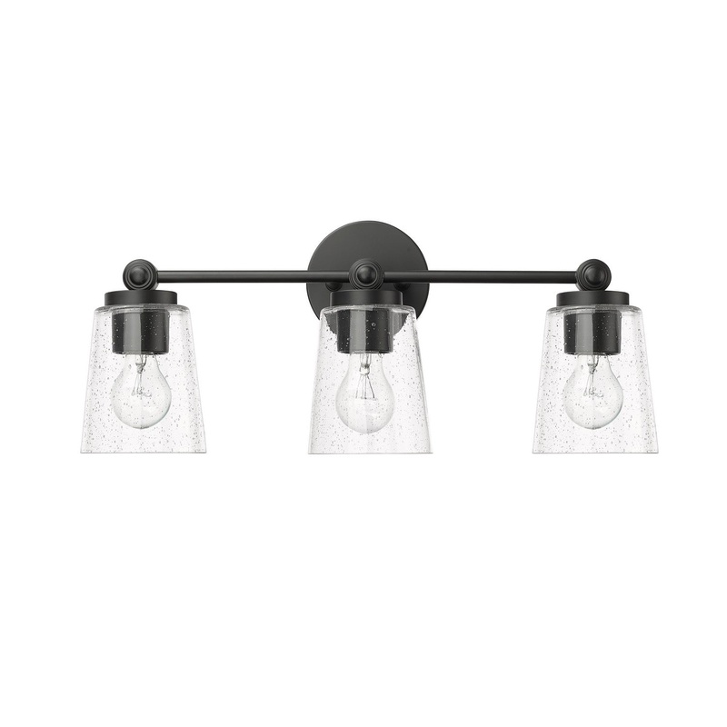 Millennium 22003-MB Lauryn Three Light Vanity, Matte Black