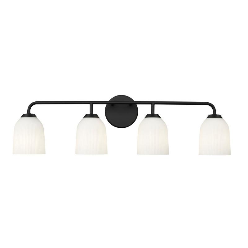 Millennium 22304-MB Norah Four Light Vanity, Matte Black