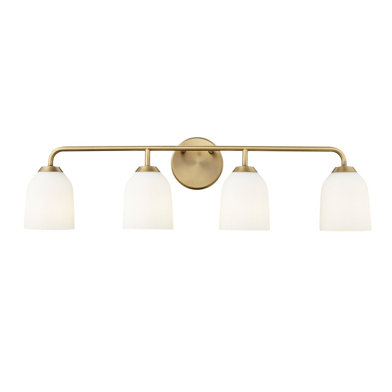 Millennium 22304-VB Norah Four Light Vanity, Vintage Brass