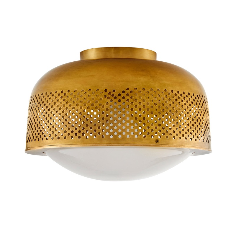 Arteriors DJ42001 Tapio One Light Flush Mount Vintage Brass