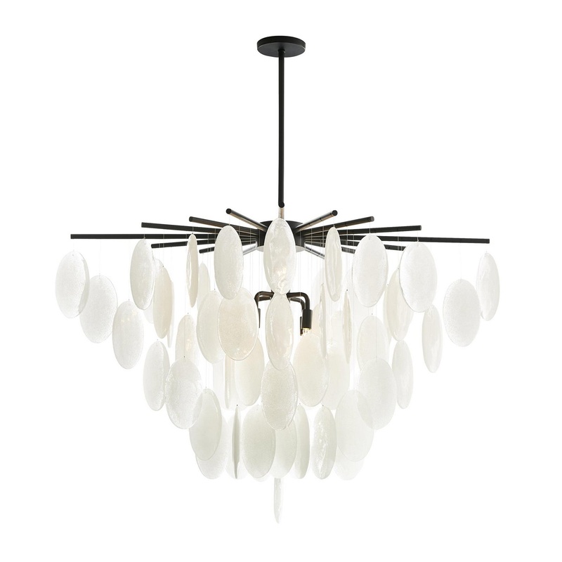 Arteriors DJ89000 Tiffany Eight Light Chandelier Blackened