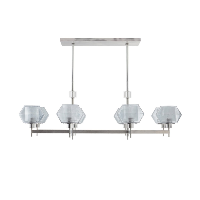 Arteriors DJ89001 Holm Eight Light Chandelier Pewter (Discontinued)