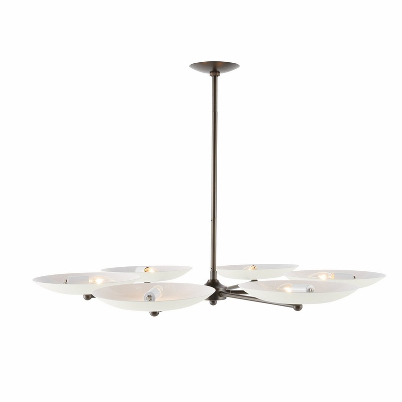 Arteriors DLC27 Griffith Six Light Chandelier Bone/English Bronze
