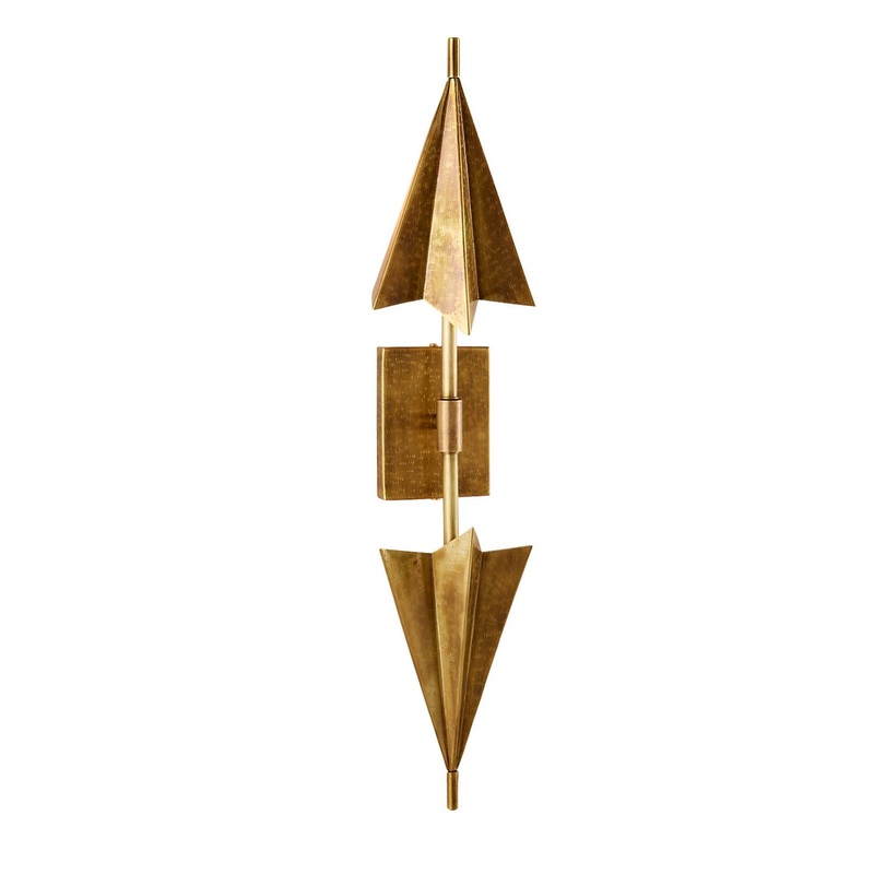 Arteriors DWI17 Canary Two Light Wall Sconce Antique Brass