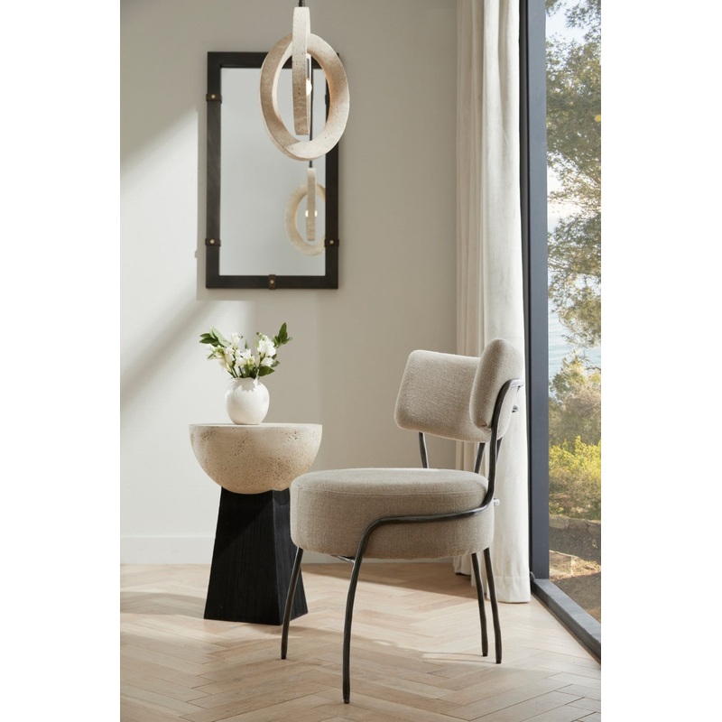 Arteriors FRI18 Enid Chair Oatmeal/Natural Iron