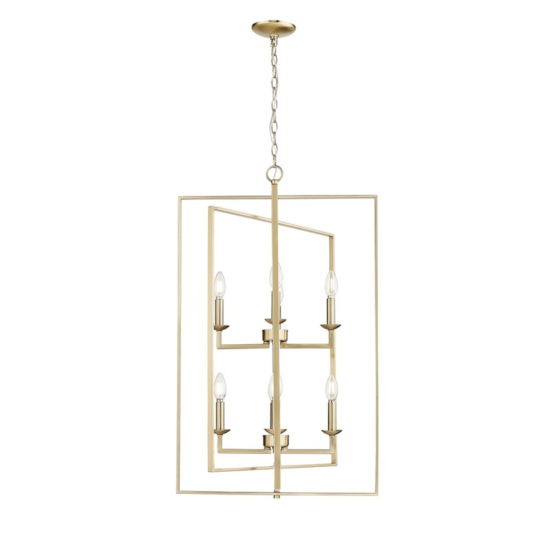 Millennium 3248-MG Nellis Eight Light Pendant, Modern Gold