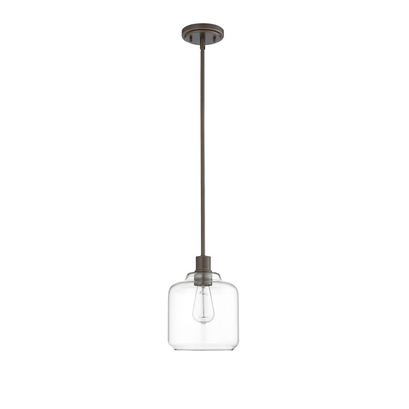 Millennium 46901-RBZ Asheville One Light Mini-Pendant, Rubbed Bronze