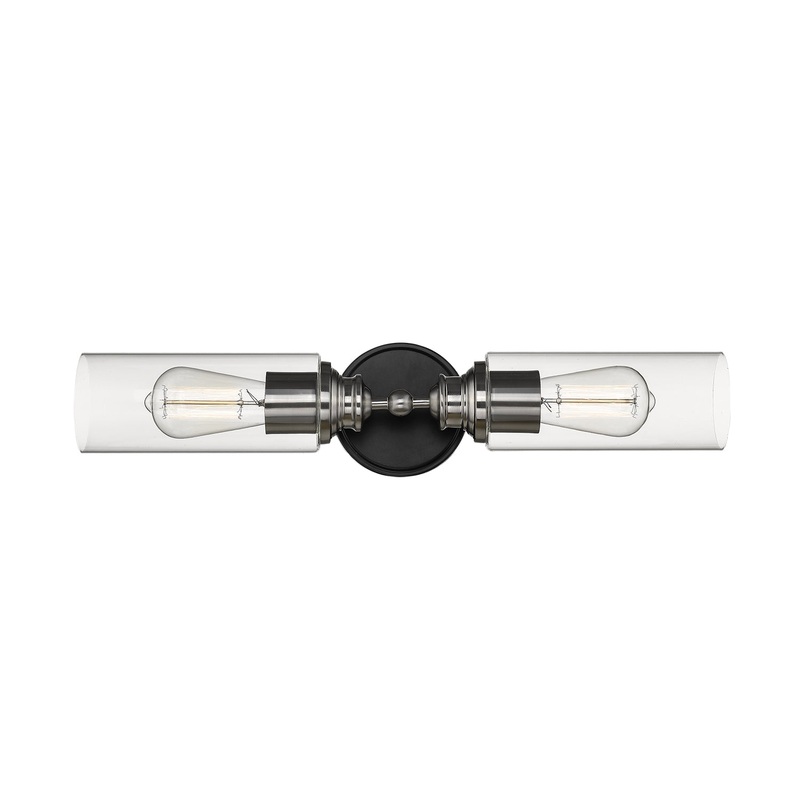 Millennium 2412-MB/BN Two Light Vanity, Matte Black/Brushed Nickel