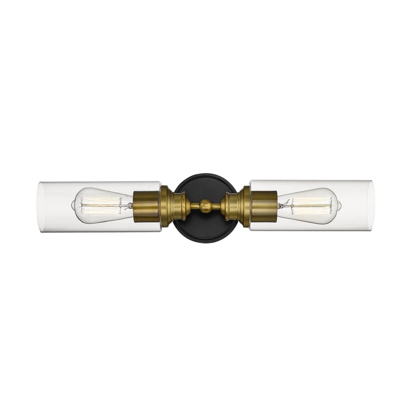 Millennium 2412-MB/HBZ Two Light Vanity, Matte Black/Heirloom Bronze