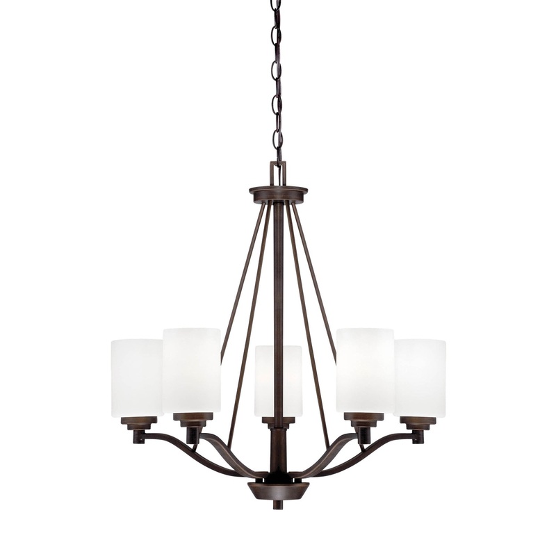 Millennium 3155-RBZ Durham Five Light Chandelier, Rubbed Bronze