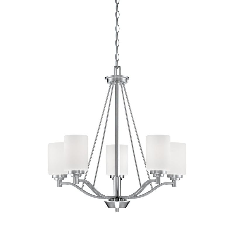 Millennium 3155-SN Durham Five Light Chandelier, Satin Nickel