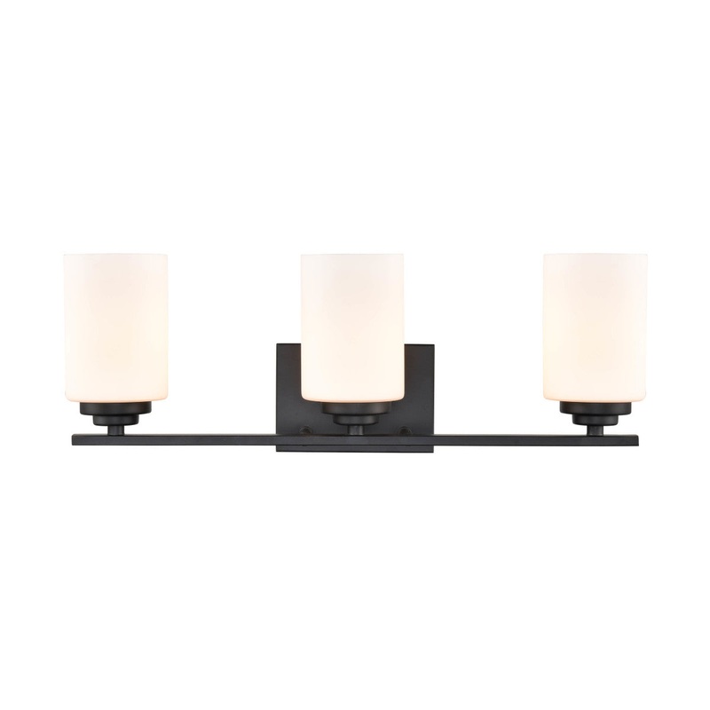 Millennium 3183-MB Durham Three Light Vanity, Matte Black