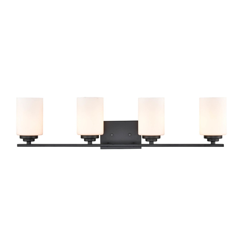 Millennium 3184-MB Durham Four Light Vanity, Matte Black